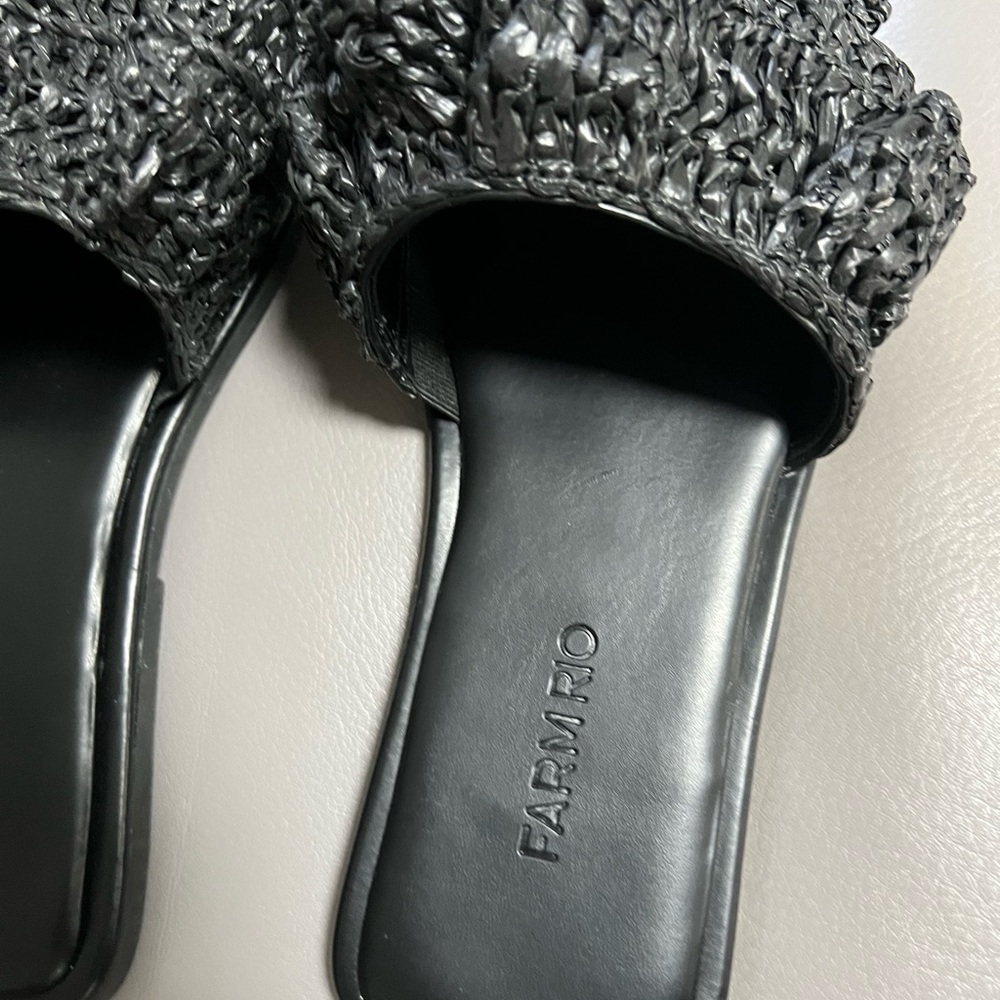 FARM Rio Black Ruffled Sandals - Picture 2 of 3